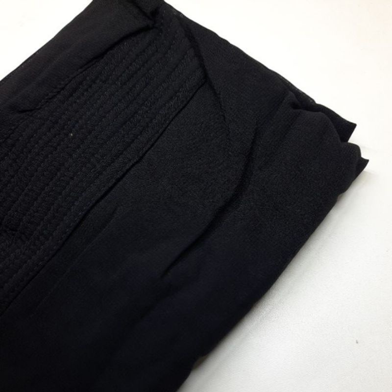 SALE Hijab Khimar livia alifa 2 layer oval / Jilbab 2 layer-Standar Hitam