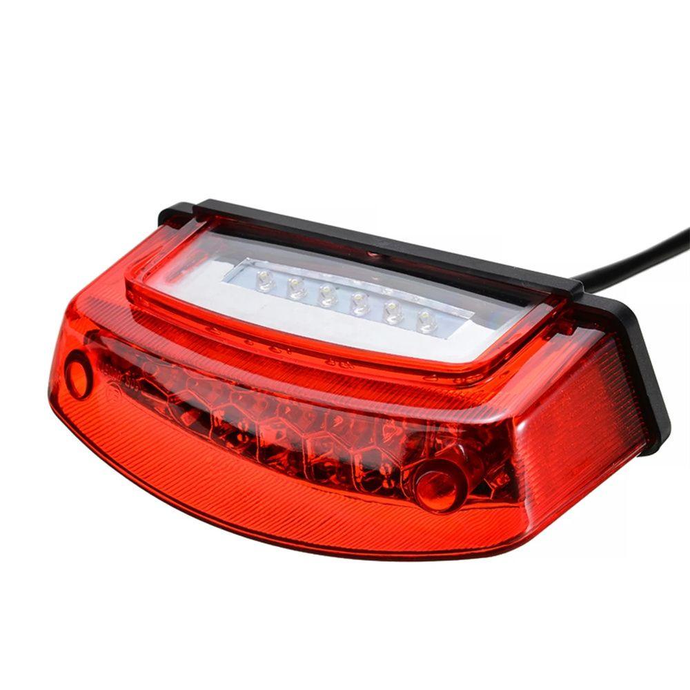 Lanfy Lampu Plat Nomor Cahaya Putih Lampu Rem Sepeda Motor 21lampu LED Lampu Belakang Tail Stop Light Rem Stop Lamp