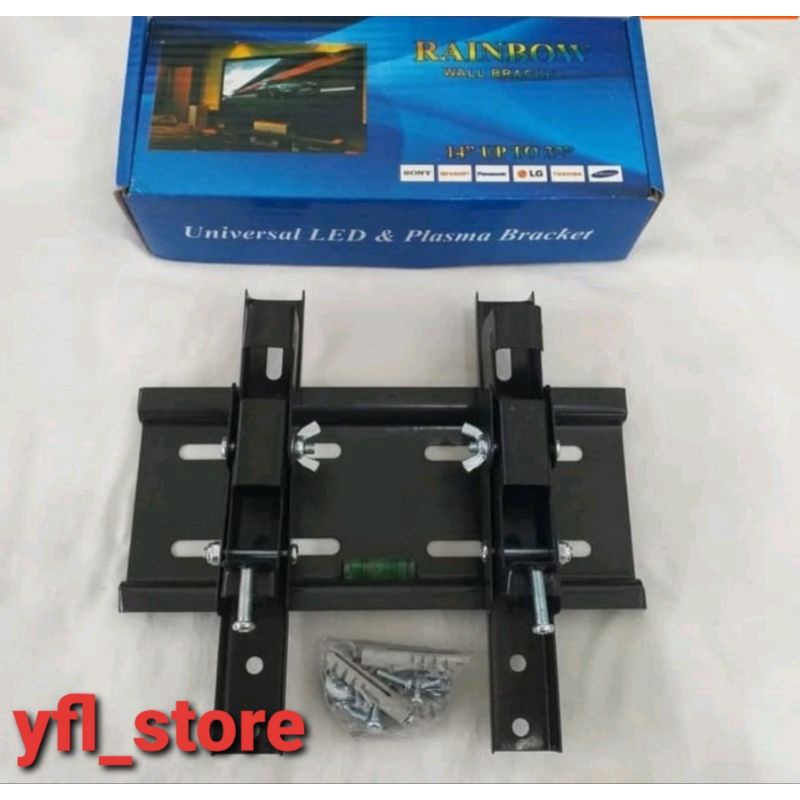 Braket / breket TV LED RAINBOW  / PELOR untuk Ukuran TV 14inc - 32 inc Kuat dan Kokoh