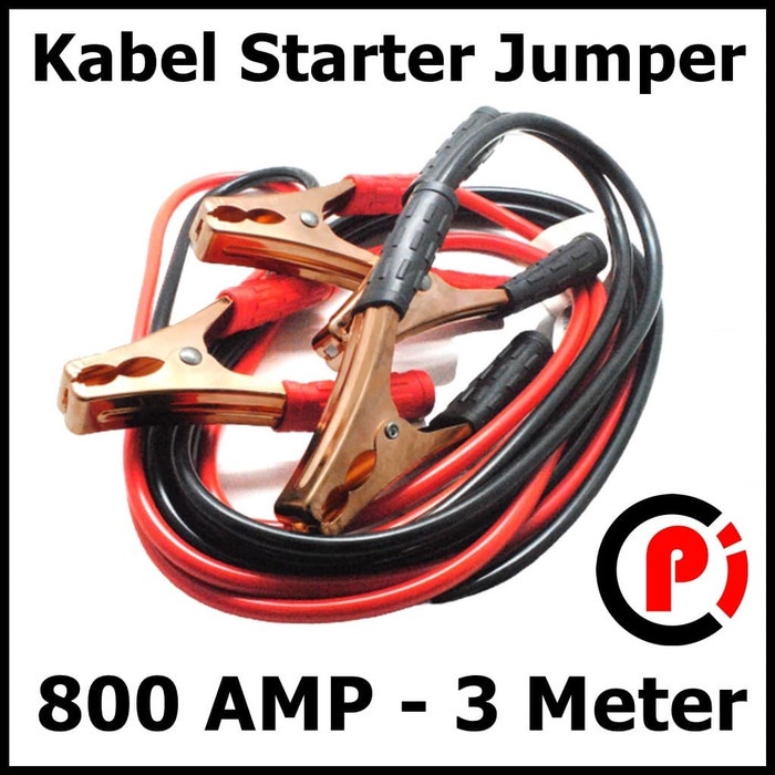 Kabel Starter Jumper Aki Mobil Leads Pure Copper 800A Panjang 3 Meter