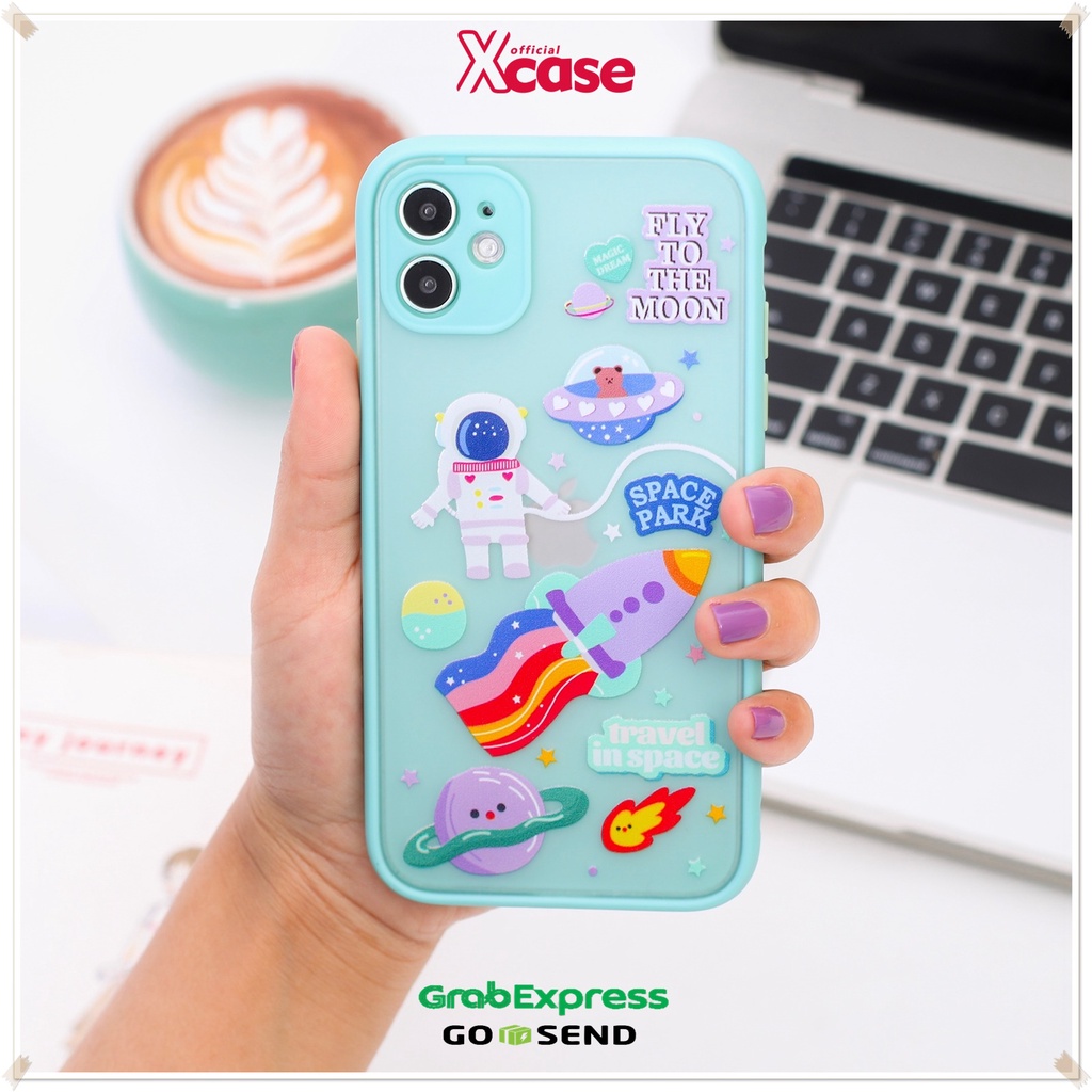 Soft Case Oppo Reno A1K A3S F9 A15 A37 A71 A33 A53 A31 A52 A54 A74 4F - Space Hybrid  - Lens Cover Camera Protection