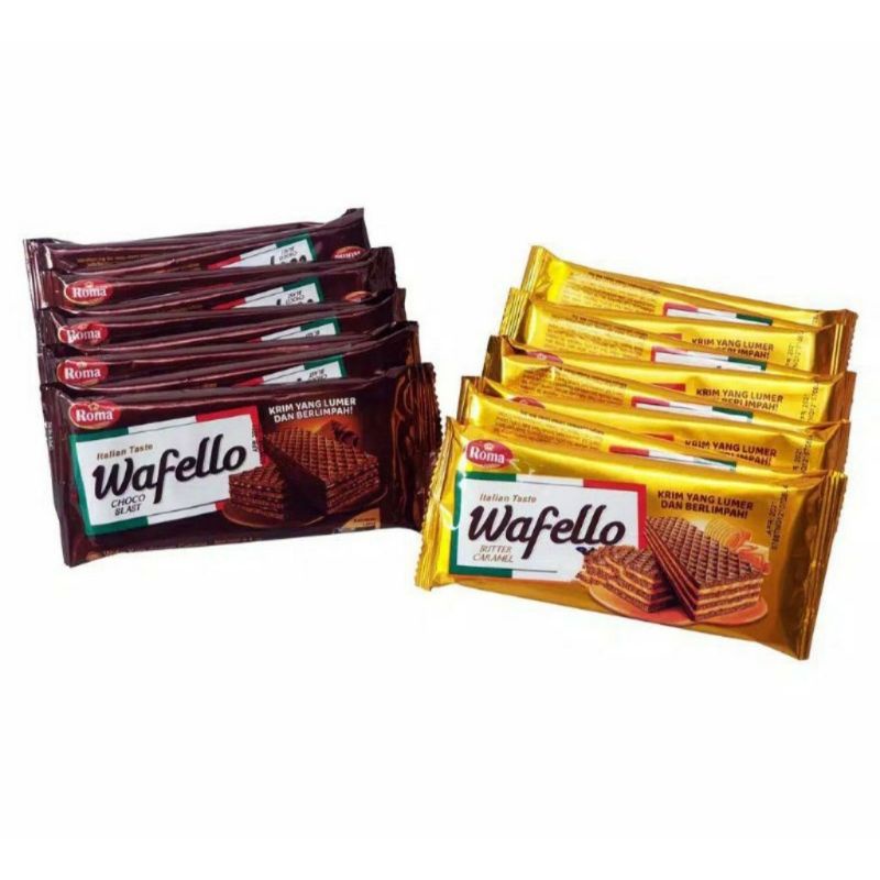 

Roma wafello 17 gram isi 10 sachet