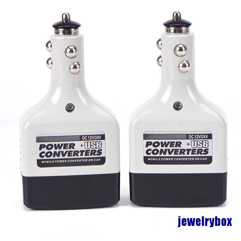 (Jewelrybox) Adaptor Charger Power Dc 12v Ke Ac 220v Dengan Port Usb