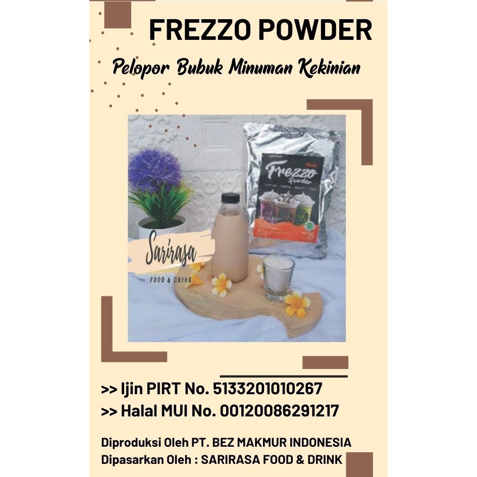 FREZZO Powder 1Kg bubuk minuman rasa / bubuk minuman kekinian / bubuk cappucino / powder drink HALAt