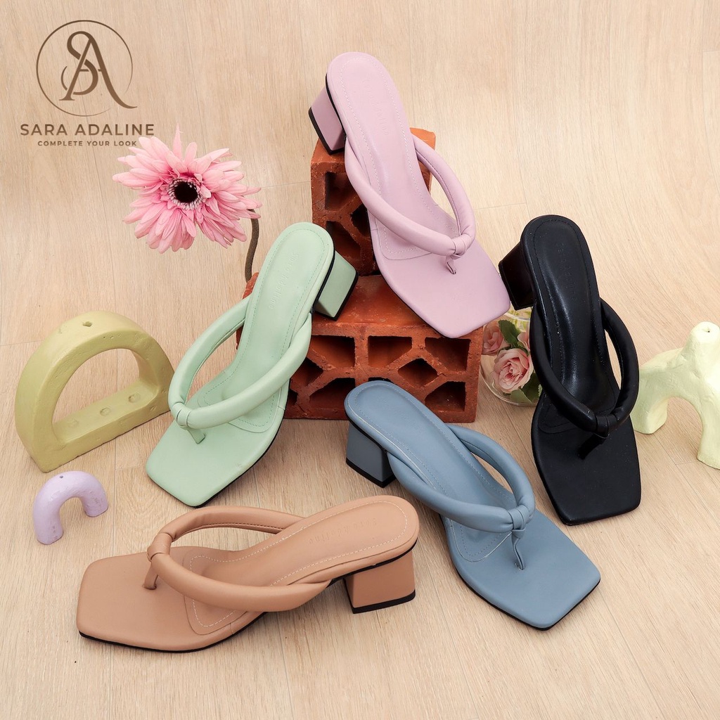 SARA ADALINE • CANDY HEELS JEPIT WANITA • HAK TAHU JEPIT