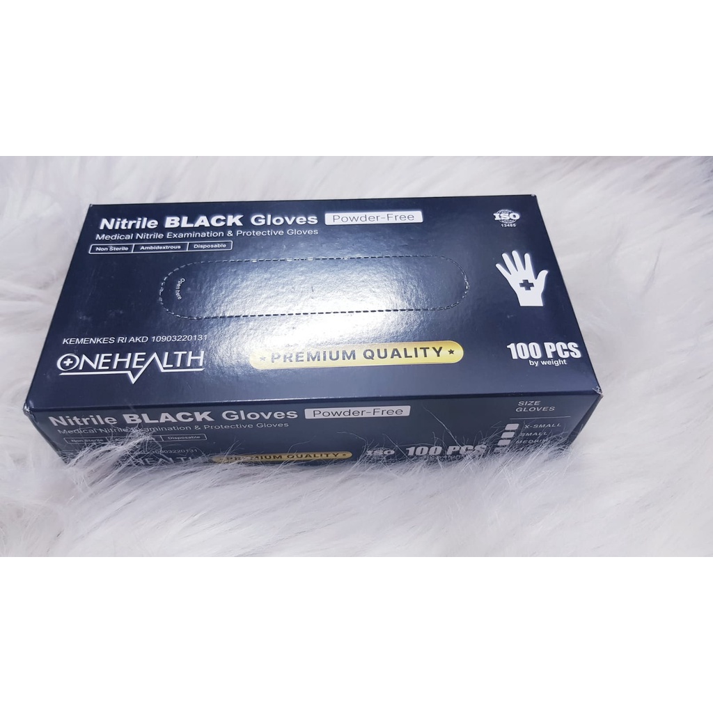 ONEHEALTH NITRILE BLACK GLOVES