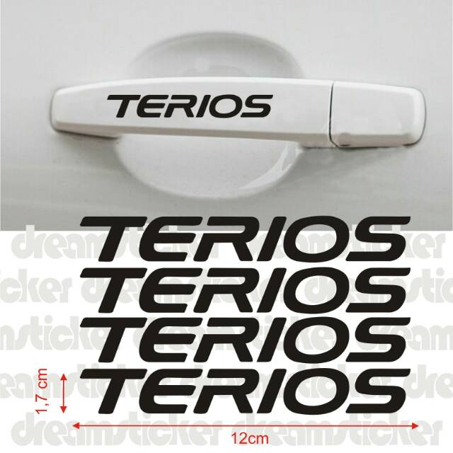 Sticker Stiker Door Handle Pegangan Pintu Mobil Daihatsu Terios