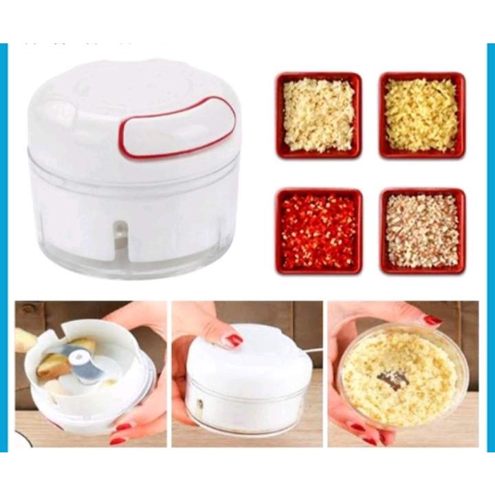 Mini Food Chopper Blender Tarik Tangan Manual Penghalus Bumbu