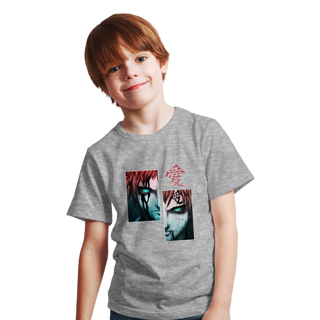 BAJU T-SHIRT KIDS ANIME NARUTO HOKAGE GAARA