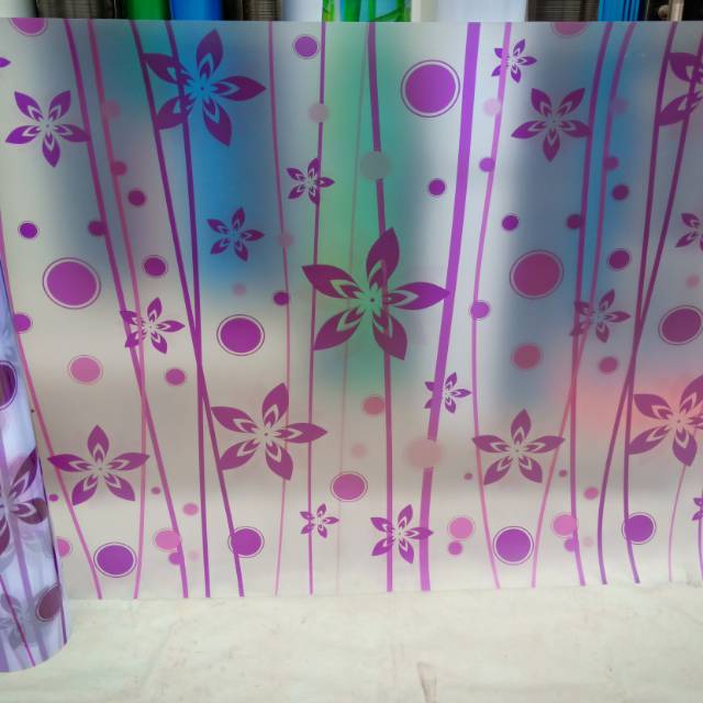 Fiber Pagar Fiber Plat Fiber Tutup Pagar Fiber Motif bunga ungu tutup ventilasi lubang udara Hiasan