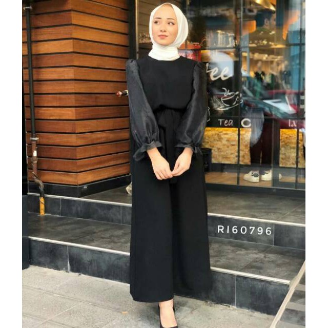 Victory Dress Gamis Mewah Dress Wanita Crepe Mix Organza