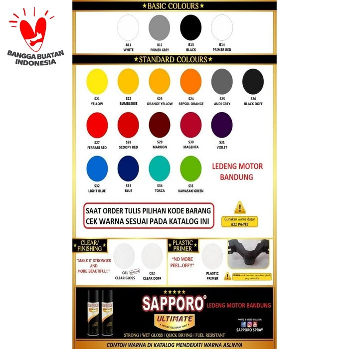 ULTIMATE Basic Standar Colours Cat Pylox Sapporo Paint