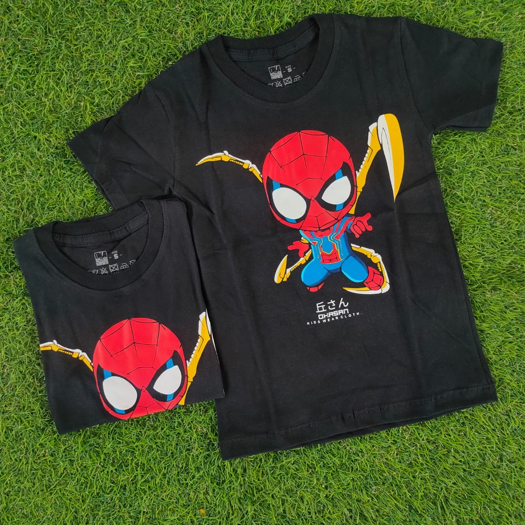 Baju Kaos Distro Anak Baju Distro Anak Kaos Oblong Anak Baju Anak Perempuan Spiderman Hitam Premium