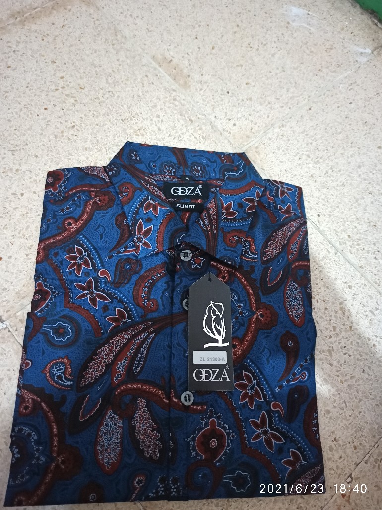 Odza Atasan Batik Murah Pria Batik Keluarga Kemeja Batik Solo Etnik Slim Fit