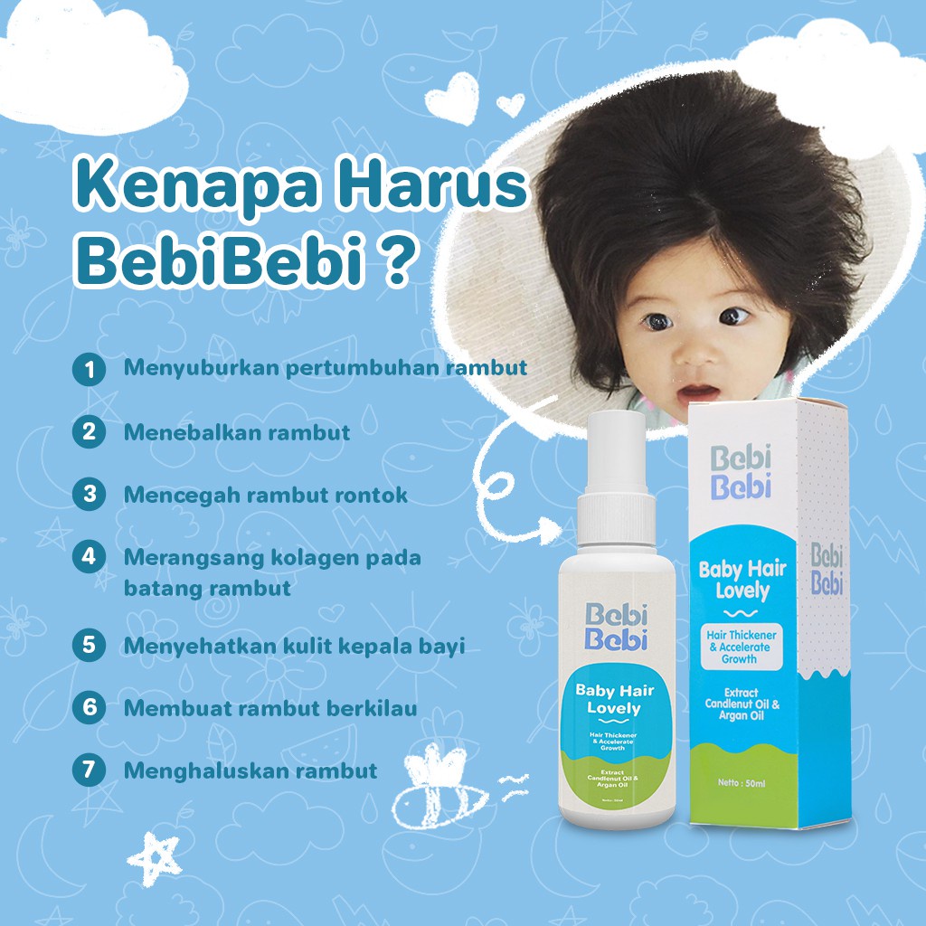 Penumbuh dan Penebal Rambut Bayi By Bebi Bebi Hair Lovely