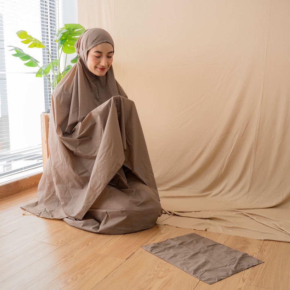 Alif Modern Wear - Mukena Mini Parasut Premium Korea Travel - Morel