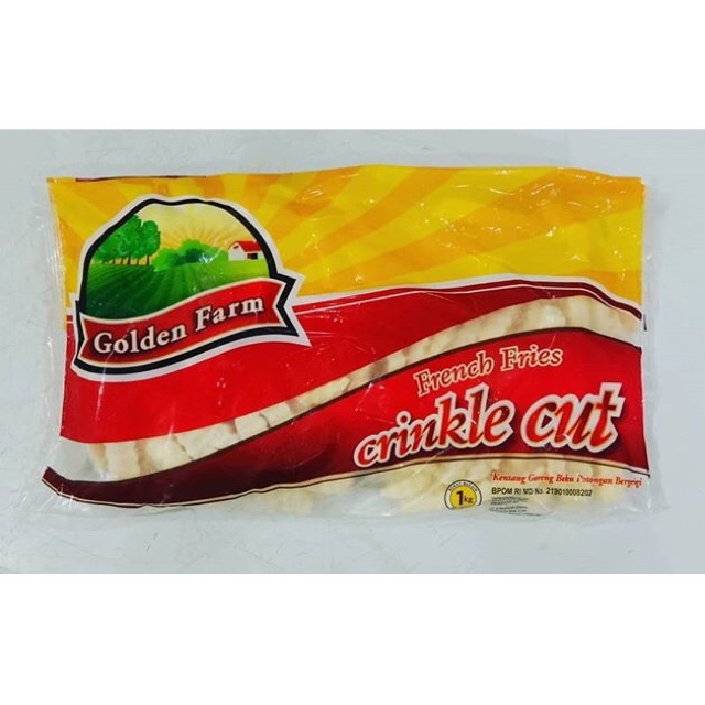 

Golden farm kentang beku crinkle cut 1 kg