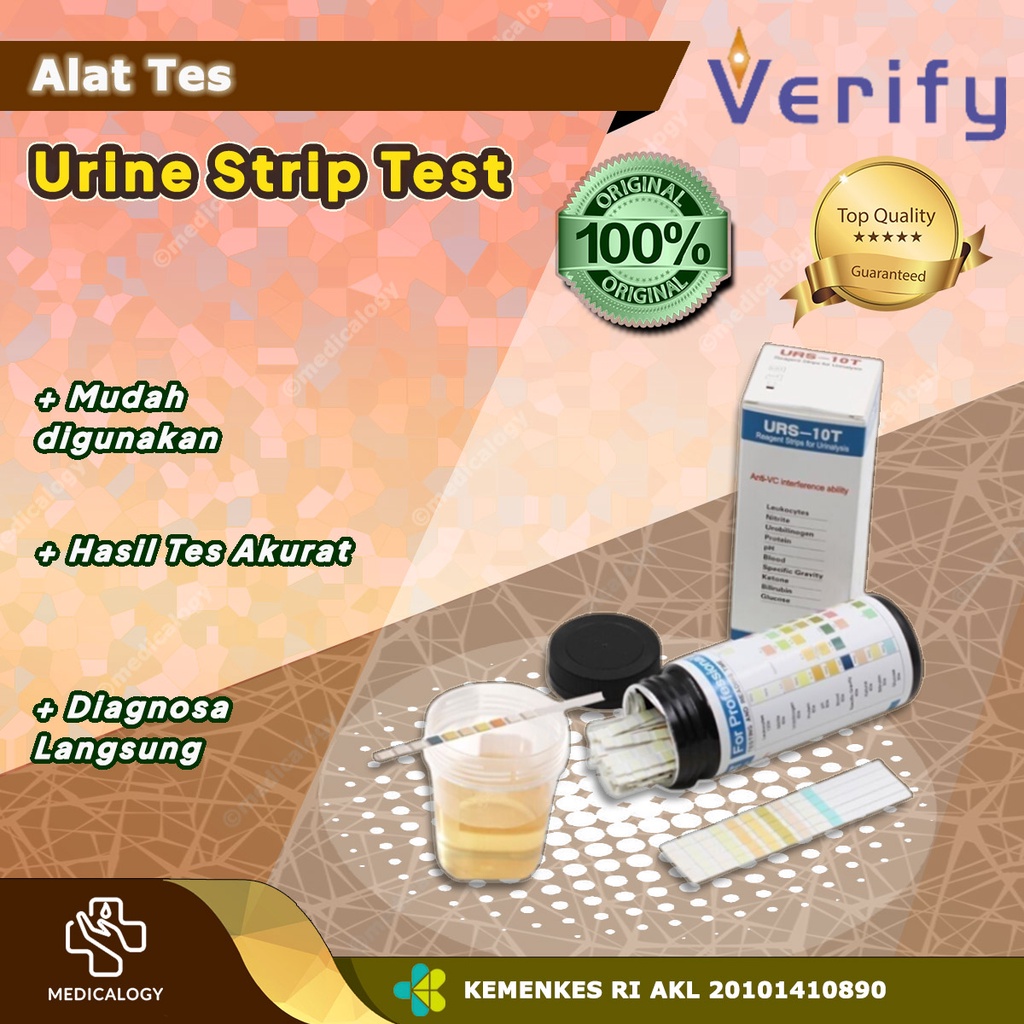 Verify Strip Cek Urine 10 Parameter