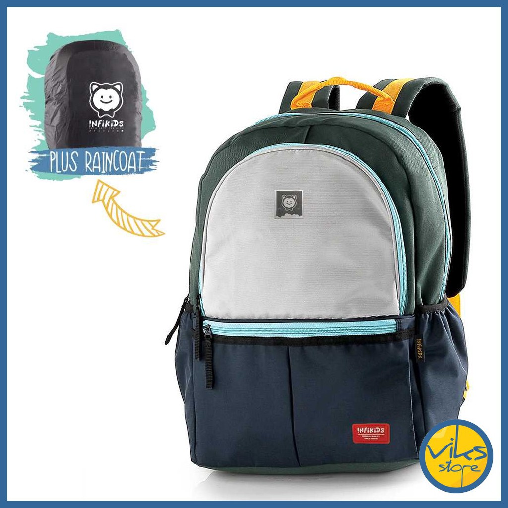 Tas Ransel Anak Sekolah Dasar Backpack Anak Laki-Laki Perempuan TK SD Multifungsi Infikids Original Anti Air