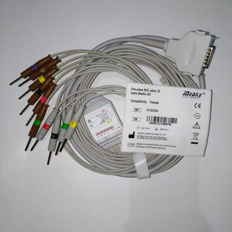Kabel ekg 10 leads compatible EKG fukuda densi