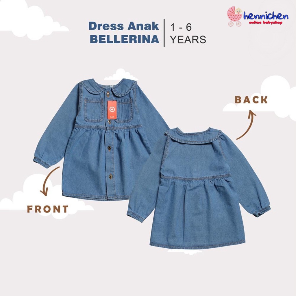 Dress Anak Atasan Bellerina Dress Anak Perempuan Fashion Anak Perempuan (1-6 Tahun)  OVIKIDS