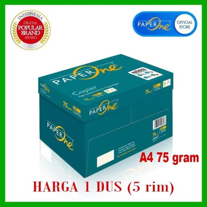 

KERTAS HVS A4 70 GRAM DAN 75 GRAM PAPERONE DAN MERK LAINNYA KERTAS HVS