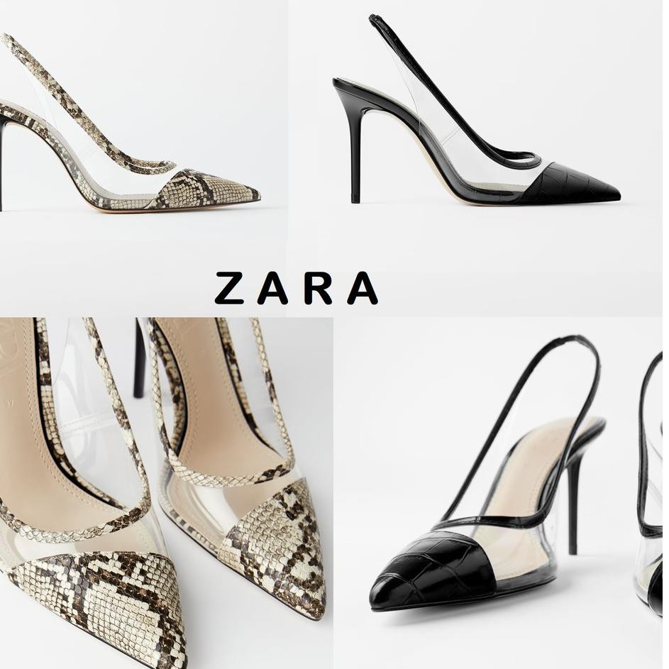 6QH Zara Vinyl Slingback High Heels 611 ✼ Terlaris