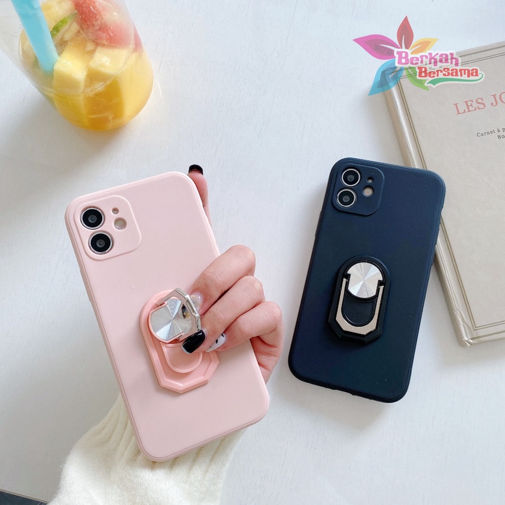 SOFTCASE MACARON RINGSTAND IPHONE 6G 6S 6+ 7G 8G 7 8 7+ 8+ X XS XR MAX BB6209