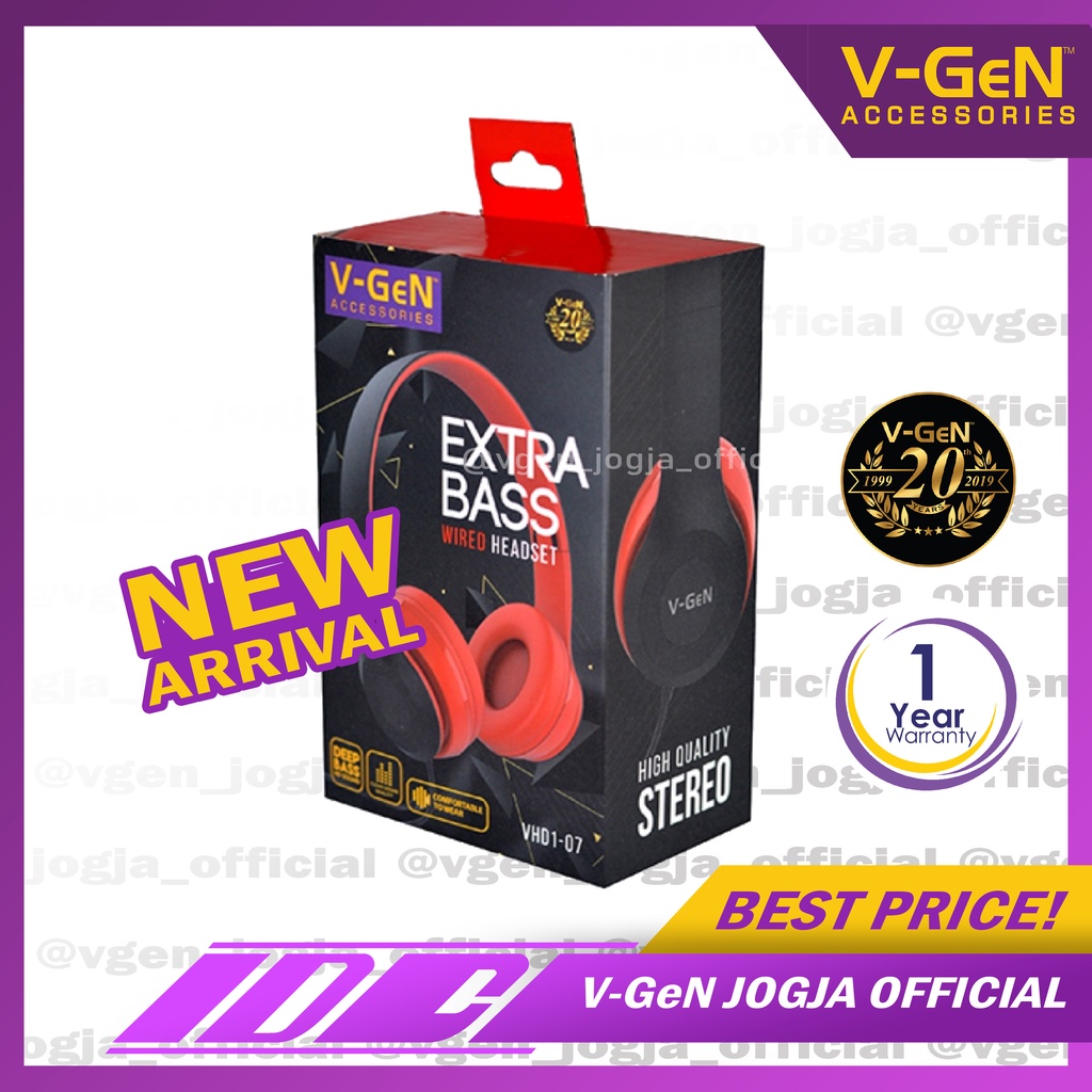 Headset V-GeN VHD1-07 Extra Bass VGEN