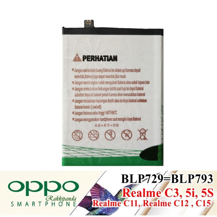 Baterai battery C12 C15 by Oppo BLP793 BLP729 Double IC Protection TA