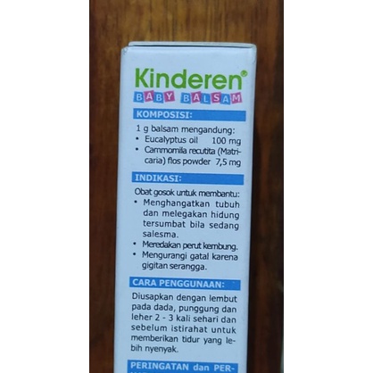 Kinderen Baby Balsam / Hidung Tersumbat / Perut Kembung / Mengurangi Gatal