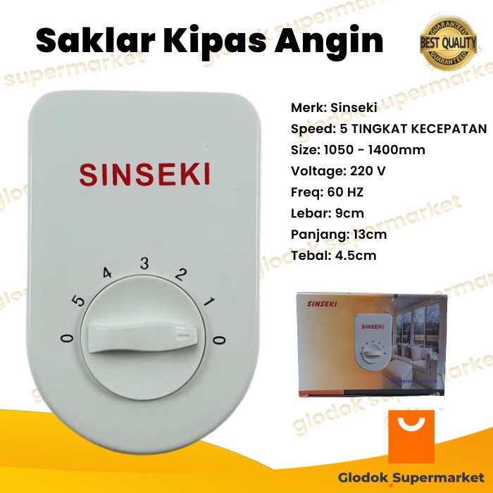 Ceilling Fan Regulator Kipas Angin Gantung Saklar Switch Sinseki