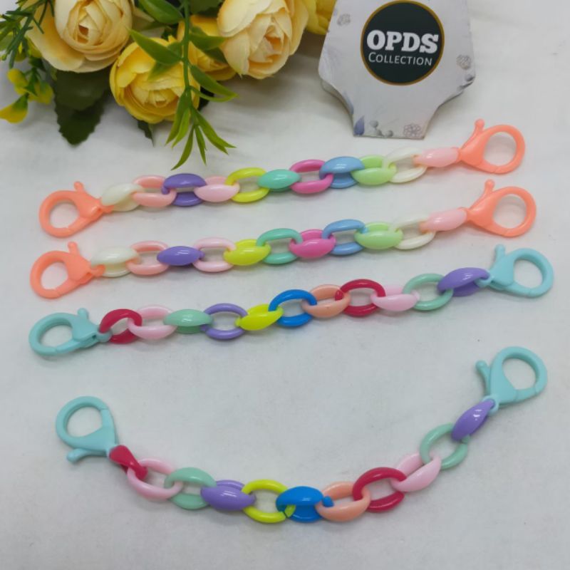 Konektor Rantai Gembul Masker Rantai Plastik Kalung Masker Connector Chain Lanyard Mask Strap Masker