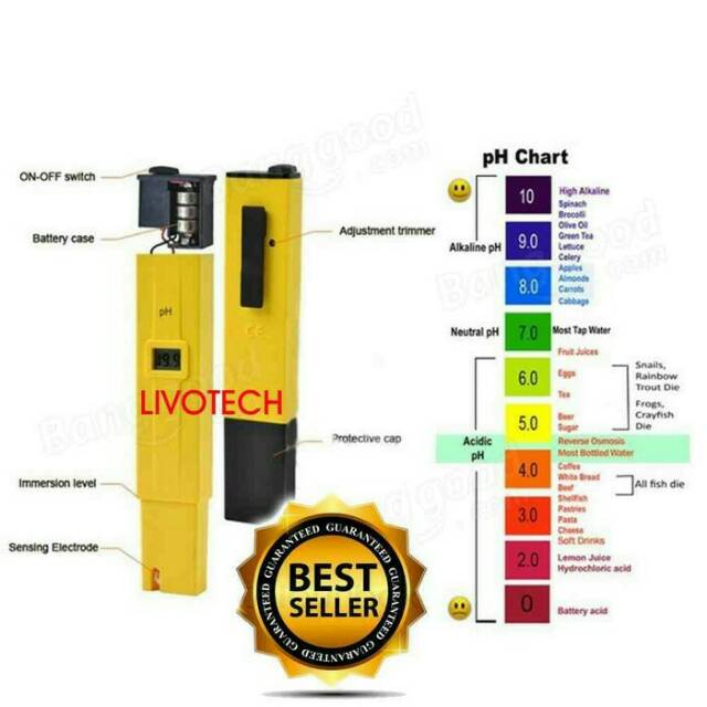 PH METER digital pen alat ukur keasaman tanah dan air portable