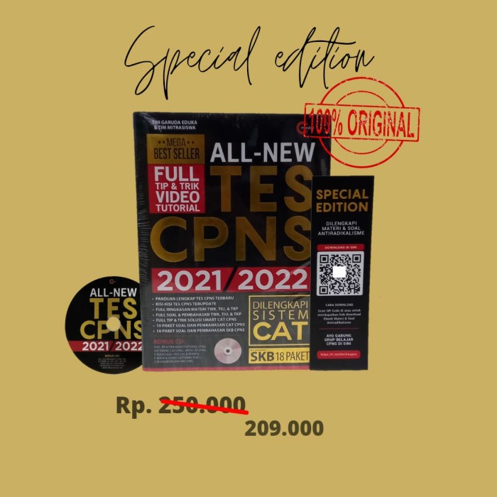 

DISKON HARGA BUKU ALL NEW TES CPNS CAT DELENGKAPI SKB 18 PAKET 2021-2022 KPL090