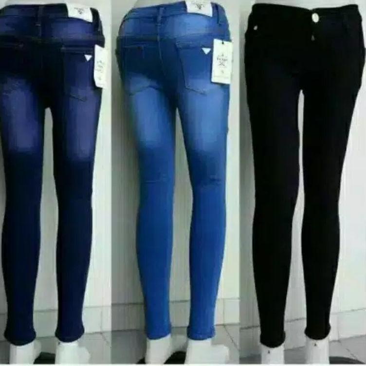 Paling Diminati JEANS PRADA CEWEK Celana Jeans Panjang Wanita Skinny Big Size Jumbo Cewek