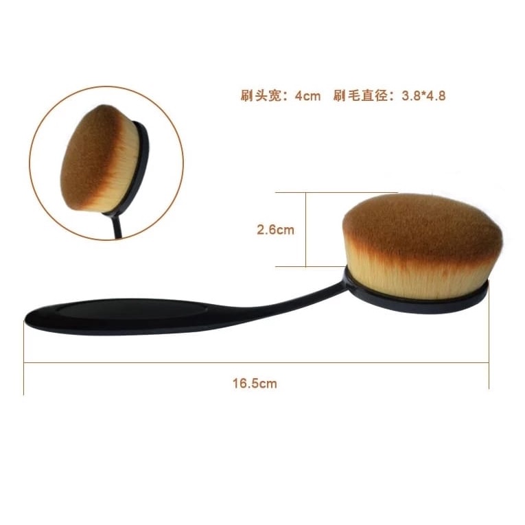 Kuas Oval Foundation Kuas Make Up Kuas Oval Gagang Oval Brush Oval Make Up