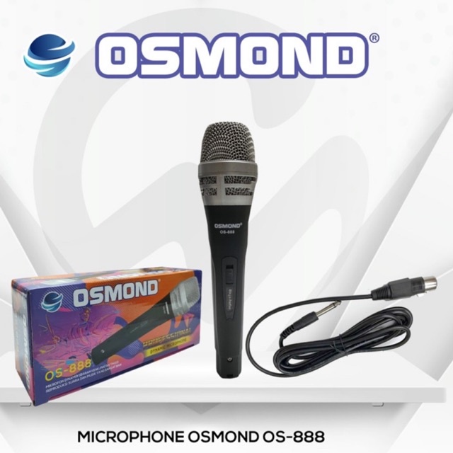 MICROPHONE MIC OSMOND 4 TIPE 555 666 777 888 DENGAN KABEL 3 METER MURAH BERKUALITAS