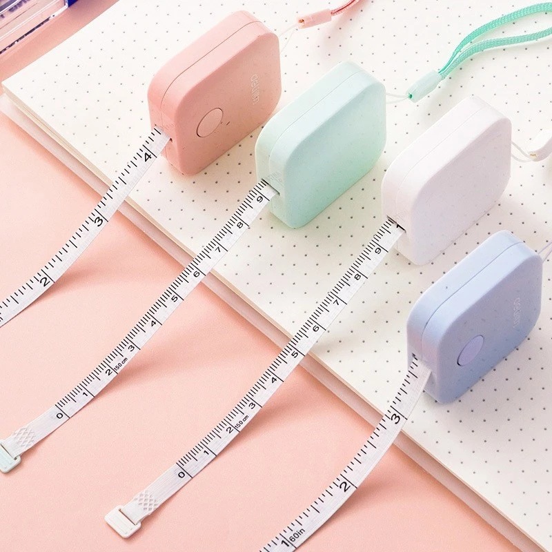 [Portable And Stylish Macaron Multi-color Square Tape Measure] [Cute Candy-colored Small Measuring Soft Ruler] [Suitable For Clothing Cutting, Office, Learning]