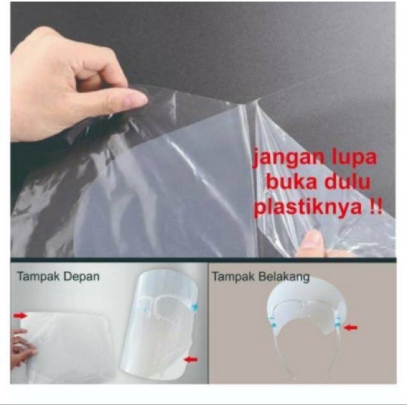 FACE SHIELD KACAMATA NAGITA ISI 10PCS PLUS BOX