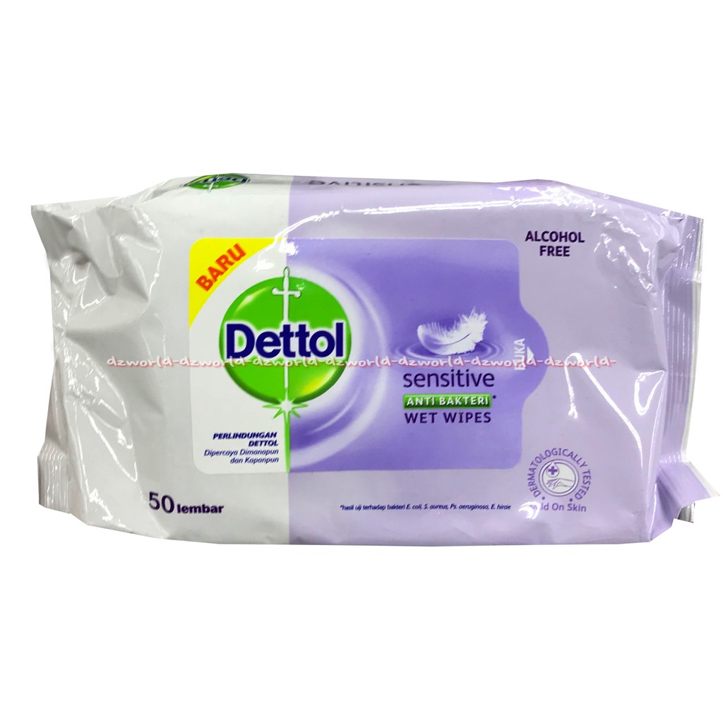 Dettol Sensitive Anti Bakteri 50 Lembar Melindungi Anda Dari Kuman Kapanpun Dan Dimanapun