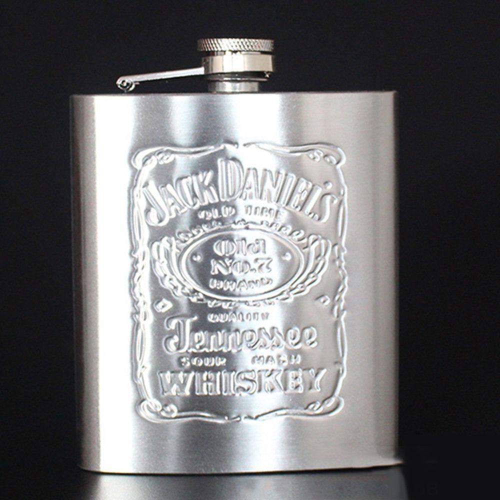 Rebuy Hip Flask Travel Mini Portable Rusia Stainless Steel Alkohol Botol Perlengkapan Minum