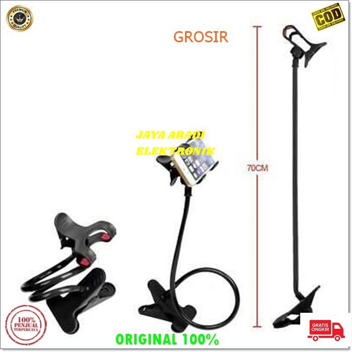 J206 ORIGINAL LAZYPOD LAYPODS HOLDER HP MIC TABLE STAND MIK MEJA PODIUM MIMBAR JEPITAN NARSIS PEGANGAN GANTUNGAN LAZYPOD TEMPAT HP PEGANGAN GANTUNGAN UNIVERSAL MULTIO GPS MOBIL BREKET LEBIH FLEKSIBEL BAHAN PVC COCOK UNTUK YANG SUKA MANTENGIN HP