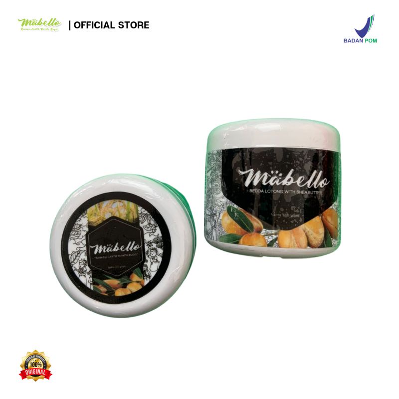 MABELLO bedda lotong with Shea butter 300gr (khusus Grosir)/ cerah permanen dan lembab/halal/BPOM-1