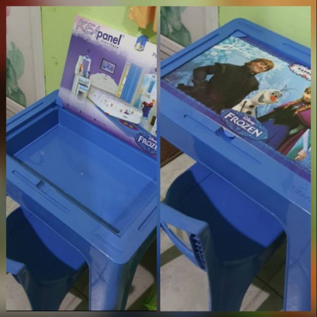 Meja belajar anak dan kursi meja napolly gambar frozen