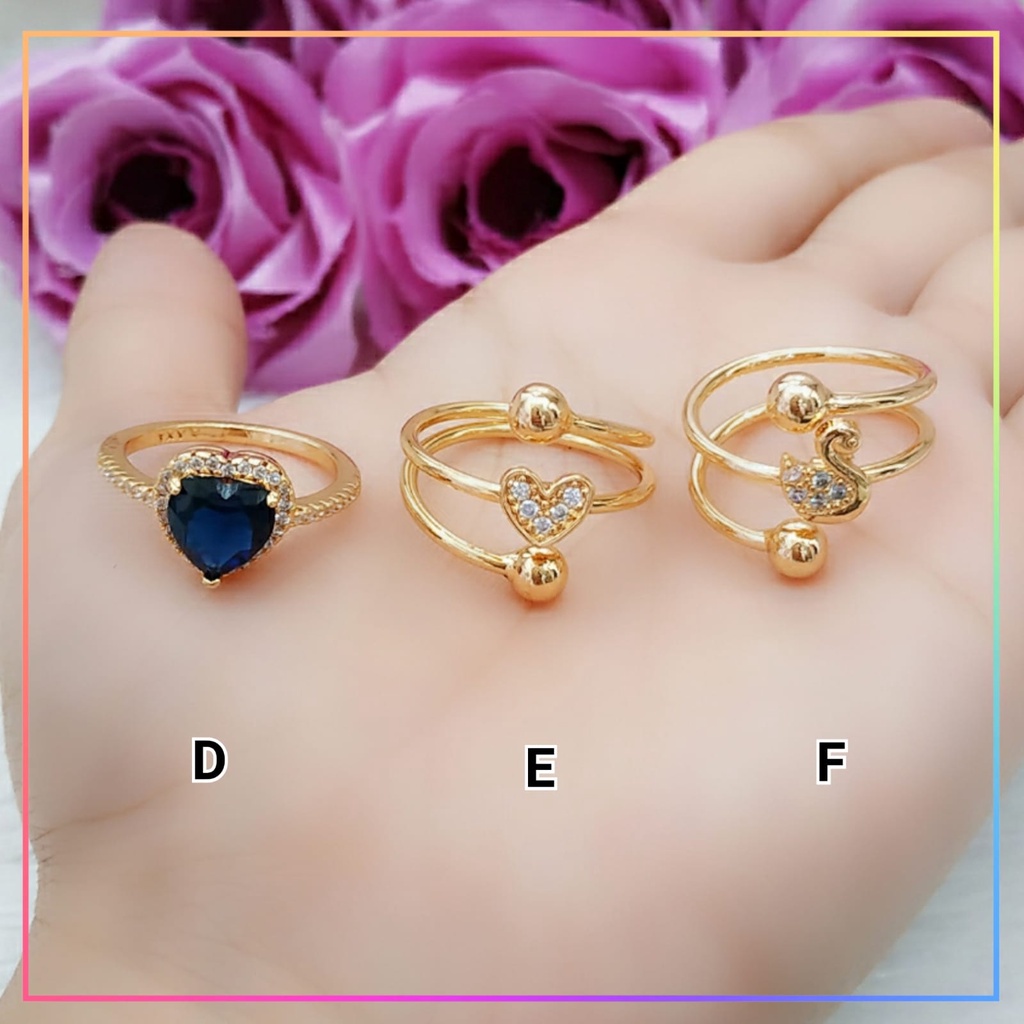 Cincin xuping cincin dewasa wanita spiral angsa terbaru perhiasan wanita lapis emas gold A164