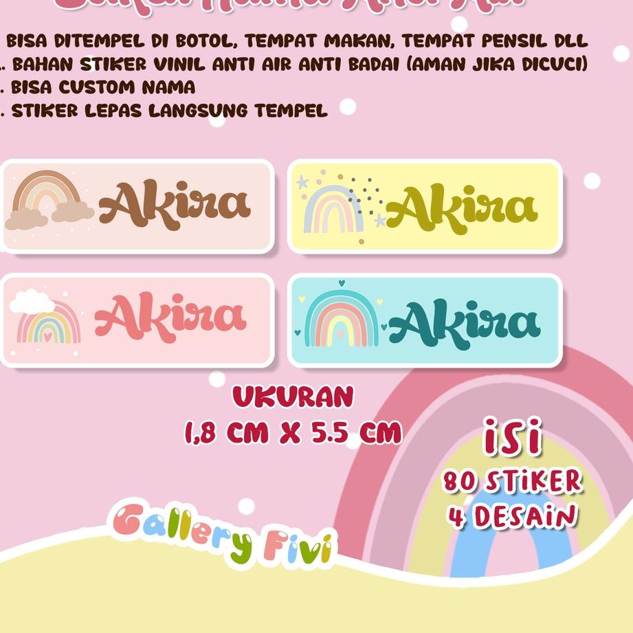 

(PALING LARIS) [GALLERYFIVI] STIKER NAMA ANAK LUCU CUSTOM MURAH ANTI AIR