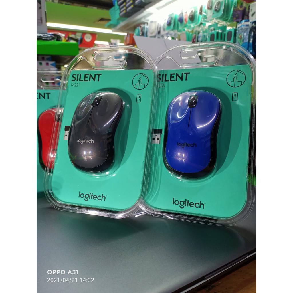 mouse wirelees silent logitech m221 original 100% GARANSI RESMI 1TAHUN