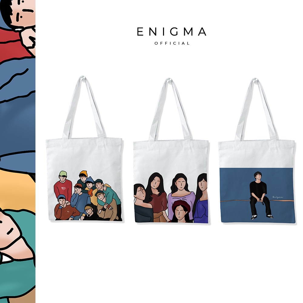 TOTEBAG KANVAS TAS WANITA AESTHETIC ORIGINAL ENIGMA