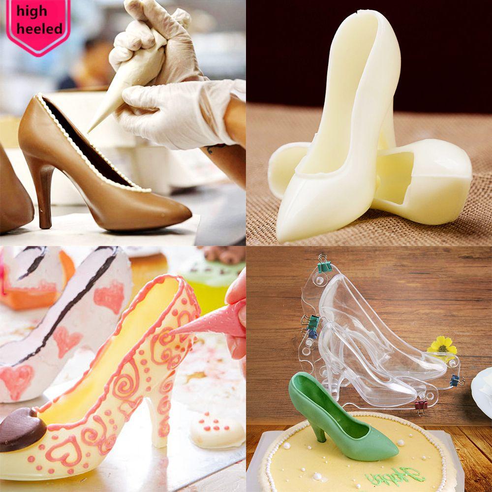 Suyo Cetakan Adonan Kue Fondant Desain Sepatu Kristal 3D Untuk Baking